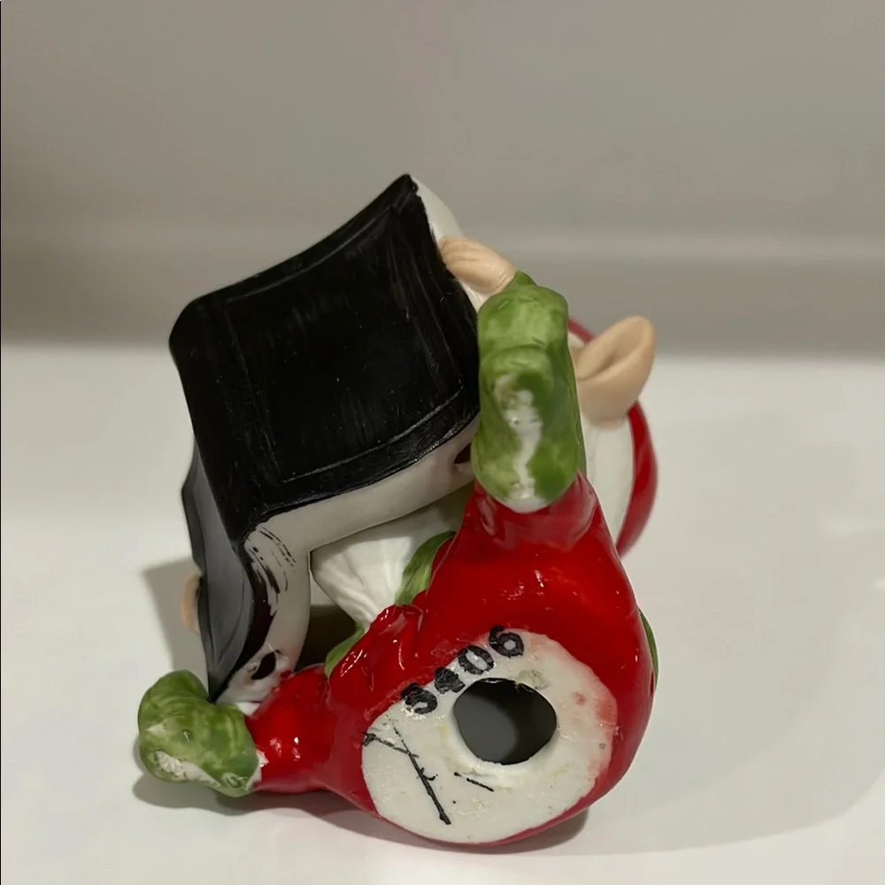 Vintage 1960's Homco Santa's Workshop Elf  Reading a Book Figurine #5406